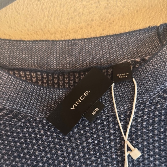 NWT Vince men’s medium Geo-Jacquard Wool-Blend Crew Neck Sweater - Picture 3 of 6